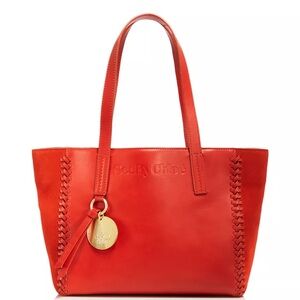 See by Chloé Tilda medium leather tote bag in a red with dustbag NWT